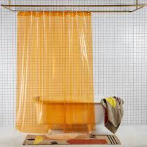 Quiet Town Home Shower Curtain Juice Orange